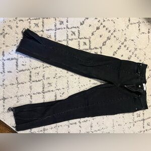 Abercrombie & Fitch skinny high rise with flared slit at bottom